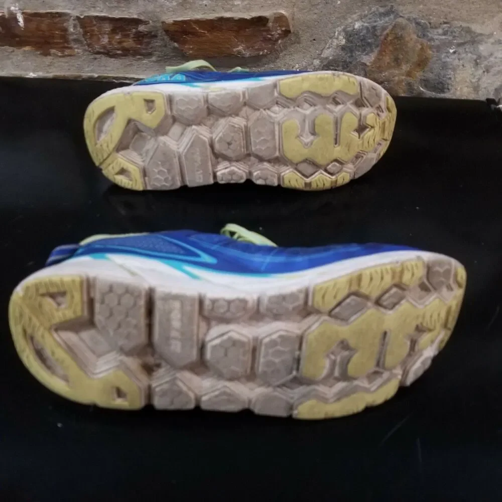 Hoka One One Clifton 2 Running Shoes Women’s Size 10 Blue Yellow